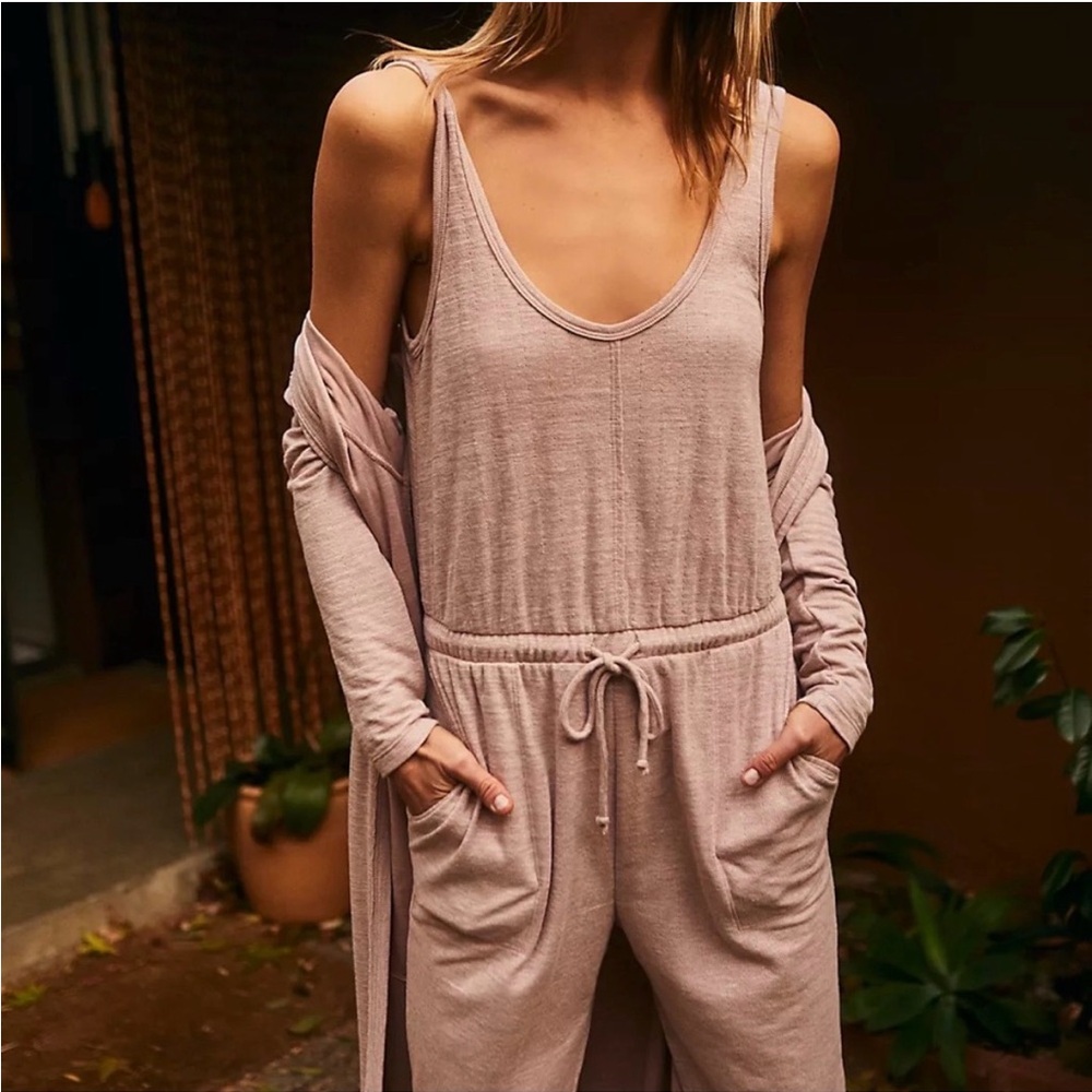 FP Beach by Free People Bicoastal Pink / Purple Jumpsuit Onesie Romper Sz XS